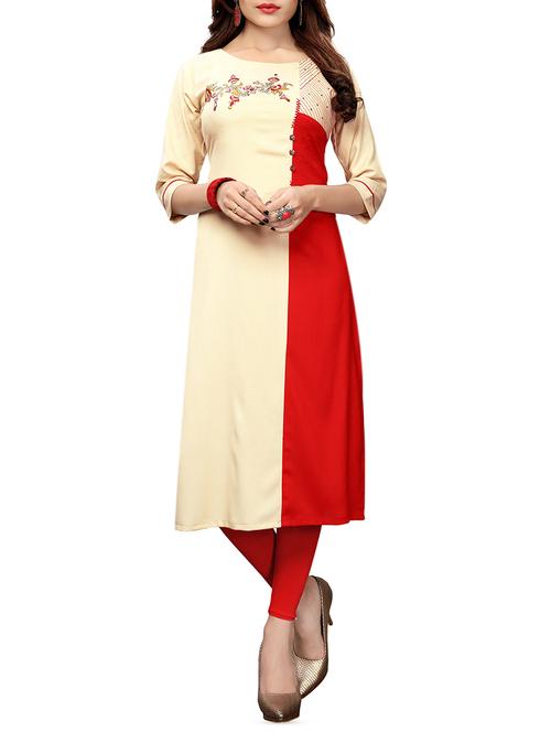 embroidered straight kurta - 16062635 - Very Small Image - 1