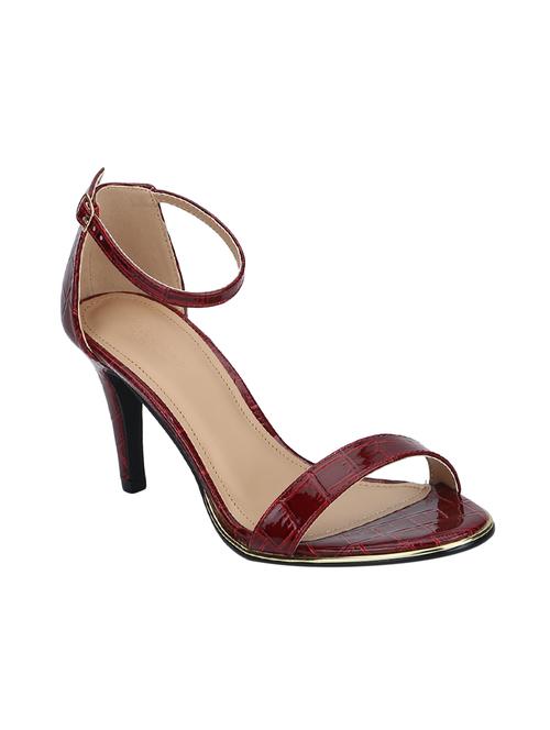 maroon ankle strap sandals - 16062819 - Very Small Image - 1