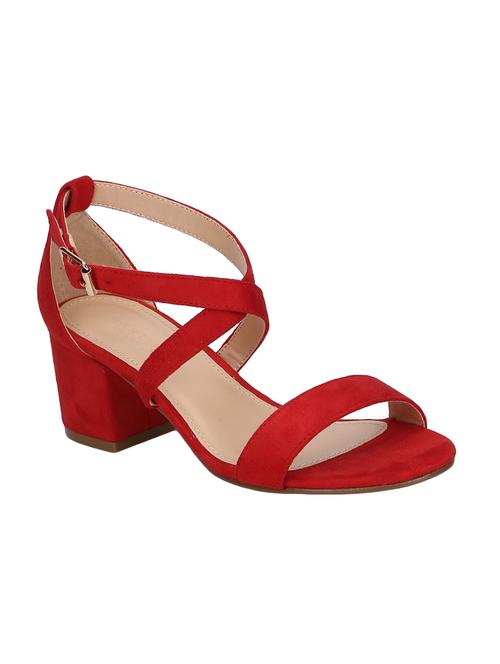 red ankle strap sandals - 16062843 - Very Small Image - 1