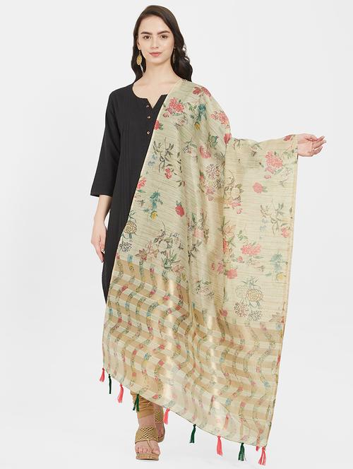 floral printed dupatta - 16062899 - Very Small Image - 1