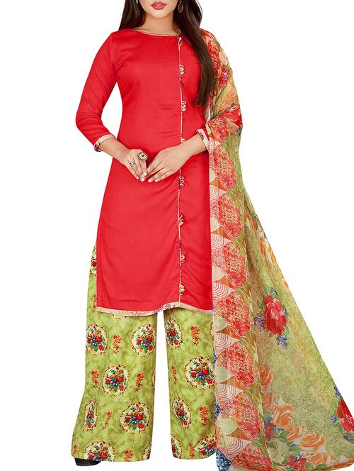 floral printed unstitched suit - 16063080 - Very Small Image - 1