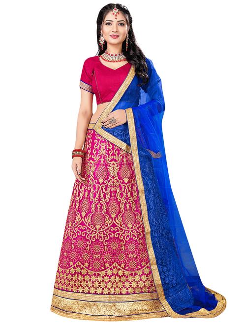 embroidered a-line lehenga - 16063343 - Very Small Image - 1