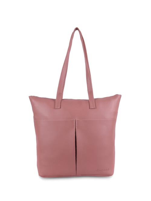 pink leatherette (pu) handbag - 16063813 - Very Small Image - 1
