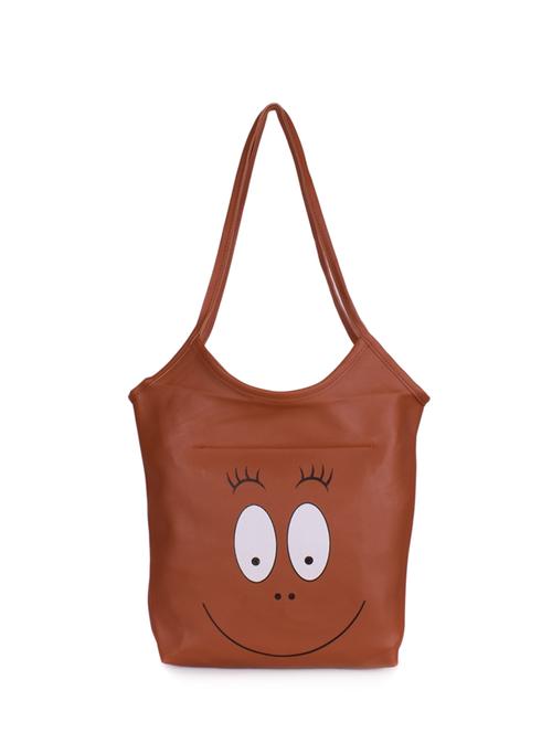 tan leatherette (pu) handbag - 16063853 - Very Small Image - 1