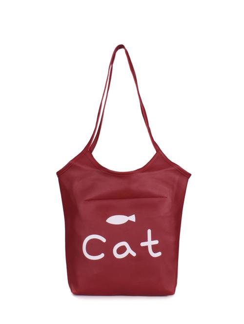 maroon leatherette (pu) handbag - 16063867 - Very Small Image - 1