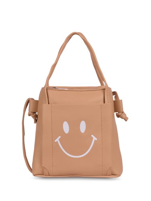 beige leatherette (pu) sling bag - 16063890 - Very Small Image - 1