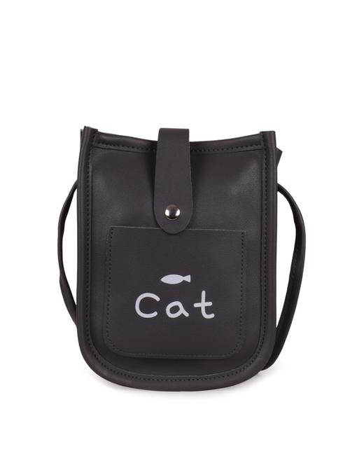 grey leatherette (pu) sling bag - 16063935 - Very Small Image - 1