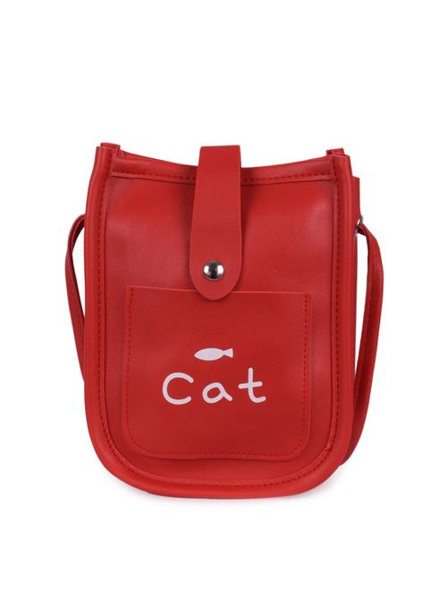 red leatherette (pu) sling bag - 16063937 - Very Small Image - 1