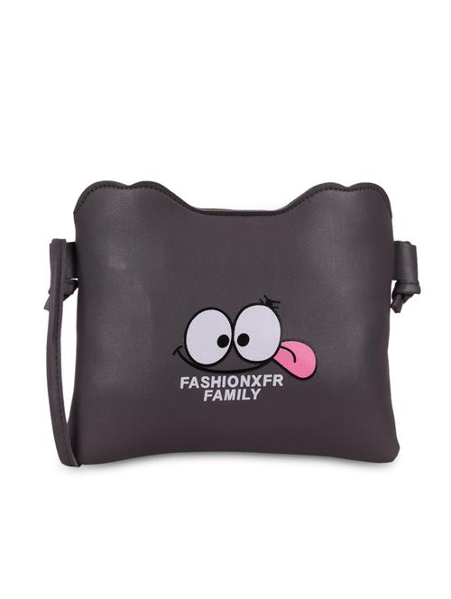 grey leatherette (pu) sling bag - 16063974 - Very Small Image - 1