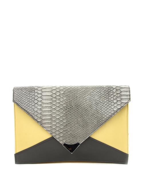 yellow and black clutch bag - 16064 - Very Small Image - 1