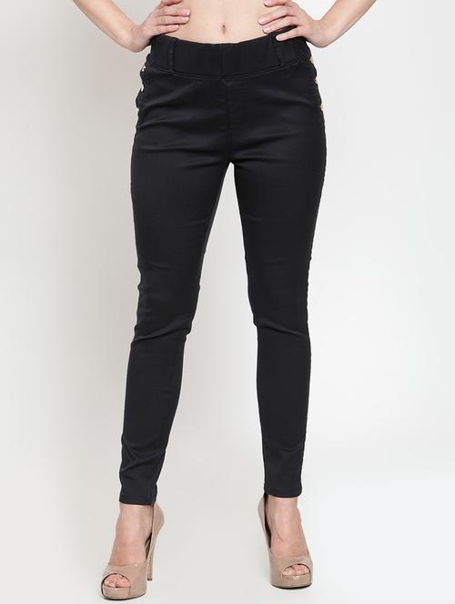 mid waist solid jegging - 16064622 - Very Small Image - 1