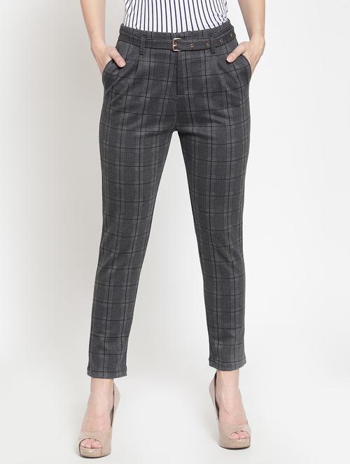 pleated checkered trouser - 16064640 - Very Small Image - 1