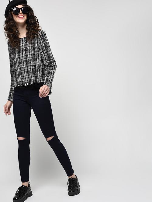 knee slit skinny fit jeans - 16065150 - Very Small Image - 1