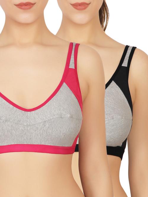 set of 2 color block sports bra - 16065504 - Very Small Image - 1