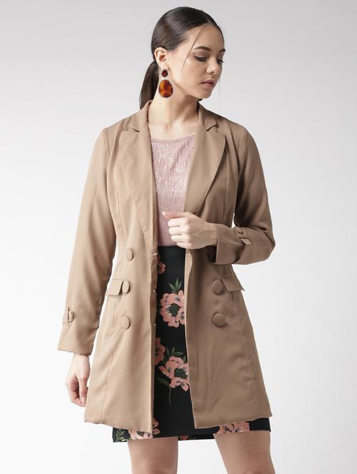double breasted lapel neck blazer - 16065536 - Very Small Image - 1