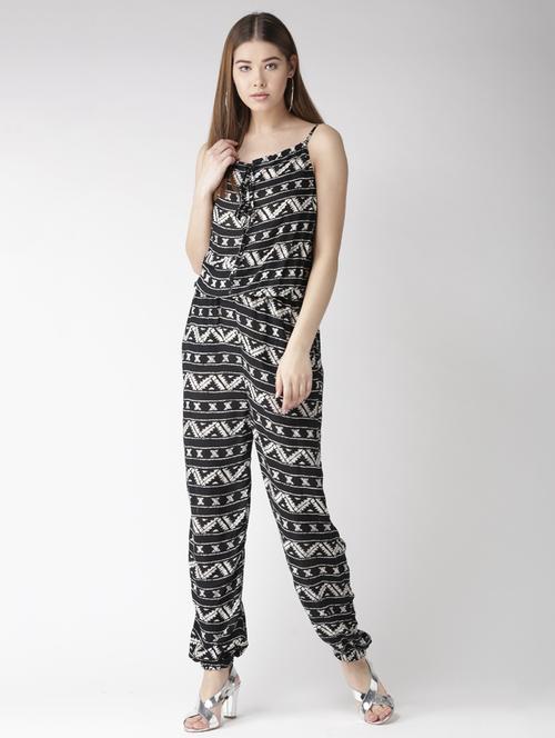 tie-up neck blouson jumpsuit - 16065557 - Very Small Image - 1
