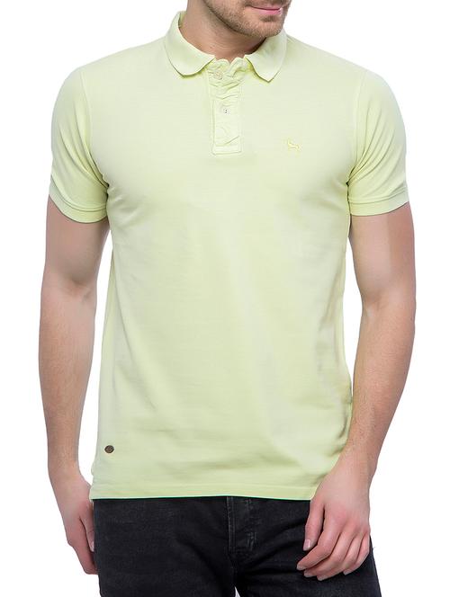 yellow solid polo t-shirt - 16065773 - Very Small Image - 1