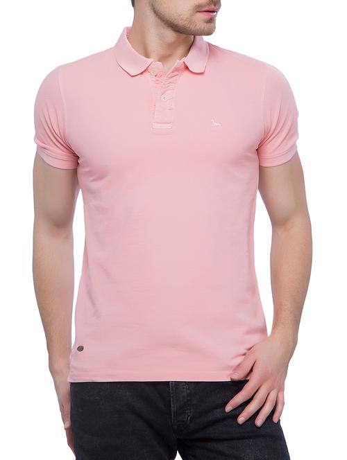 pink solid polo t-shirt - 16065777 - Very Small Image - 1