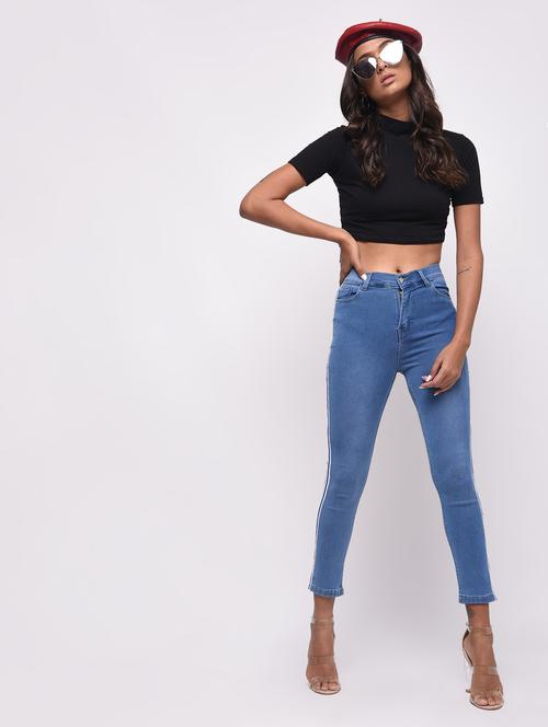high rise stone washed jeans - 16065960 - Very Small Image - 1