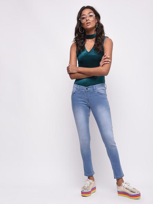 stone washed ankle length jeans - 16065965 - Very Small Image - 1