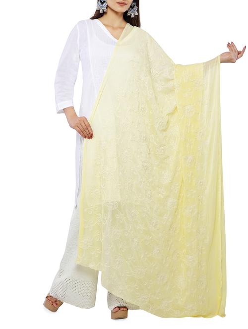 shibori embroidered dupatta - 16066113 - Very Small Image - 1