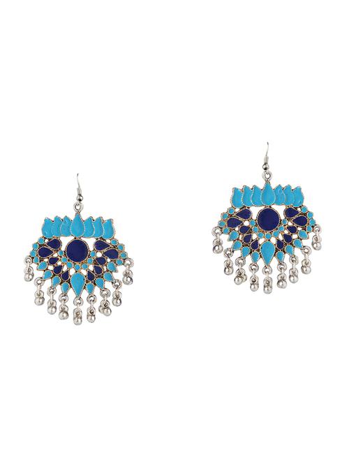 yellow metal chandellier earring - 16066907 - Very Small Image - 1