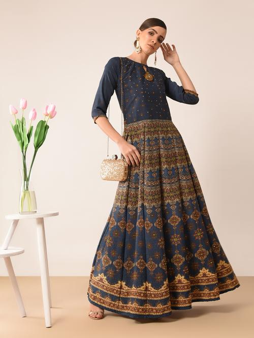 printed anarkali kurta - 16066964 - Very Small Image - 1