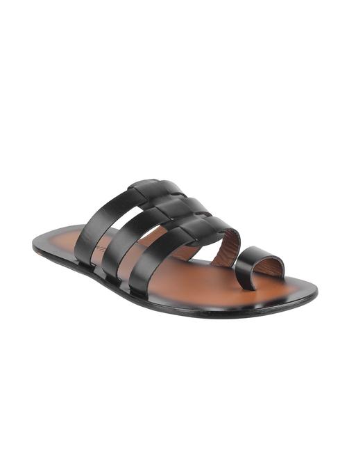 black synthetic slippers - 16070224 - Very Small Image - 1