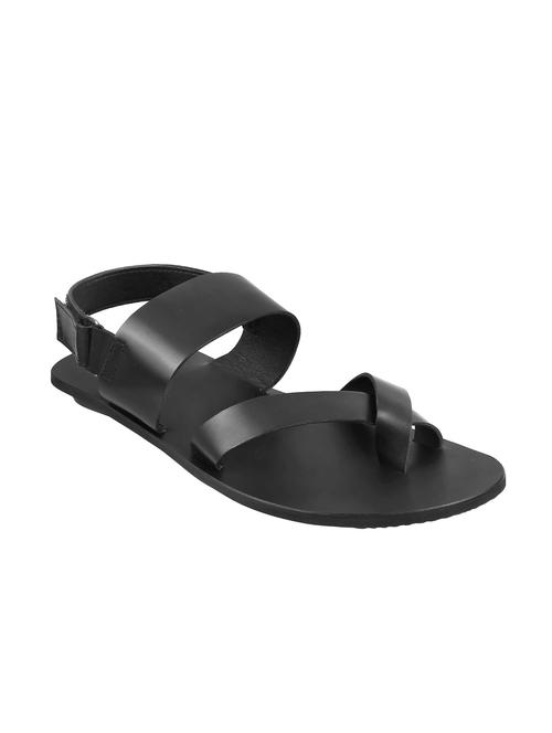 black synthetic & mesh sandals - 16070743 - Very Small Image - 1