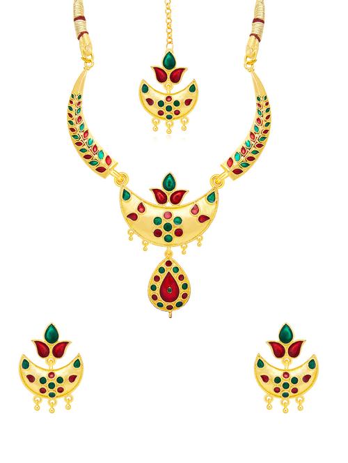 multi colored metal necklaces and earring - 16071182 - Very Small Image - 1