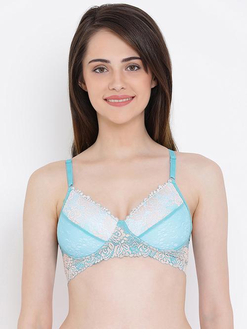 floral lace detail bra - 16071333 - Very Small Image - 1