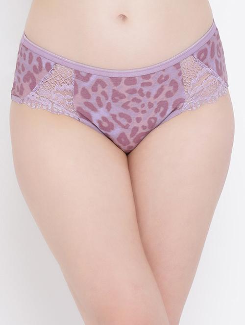 animal print lace panel hipster panty - 16071439 - Very Small Image - 1