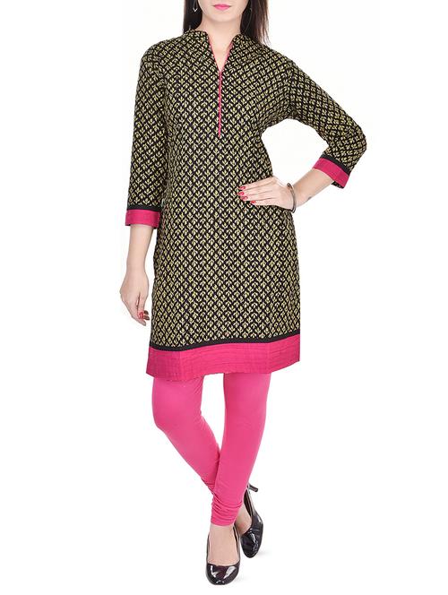 printed straight kurta - 16072188 - Very Small Image - 1