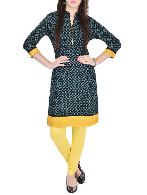 printed straight kurta - 16072190 - Very Small Image - 1