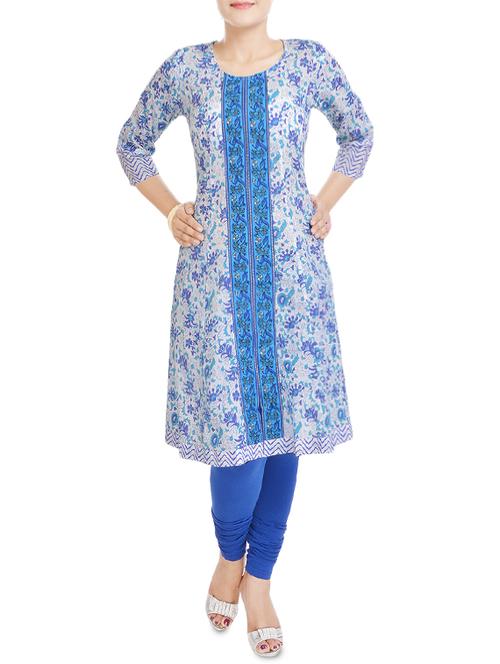 floral a-line kurta - 16072261 - Very Small Image - 1