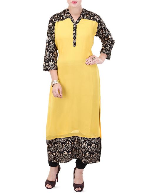 printed straight kurta - 16072278 - Very Small Image - 1