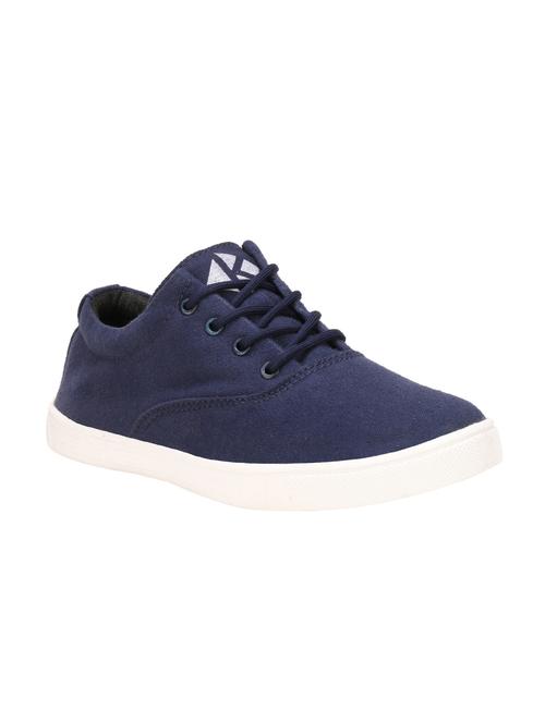 navy canvas lace up sneakers - 16072657 - Very Small Image - 1