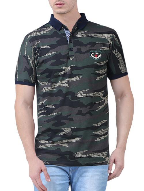 green camouflage print t-shirt - 16073391 - Very Small Image - 1