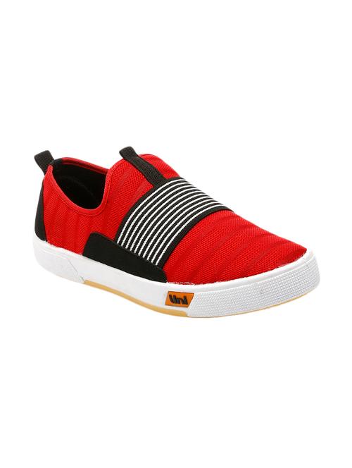 red fabric casual slip ons - 16077277 - Very Small Image - 1