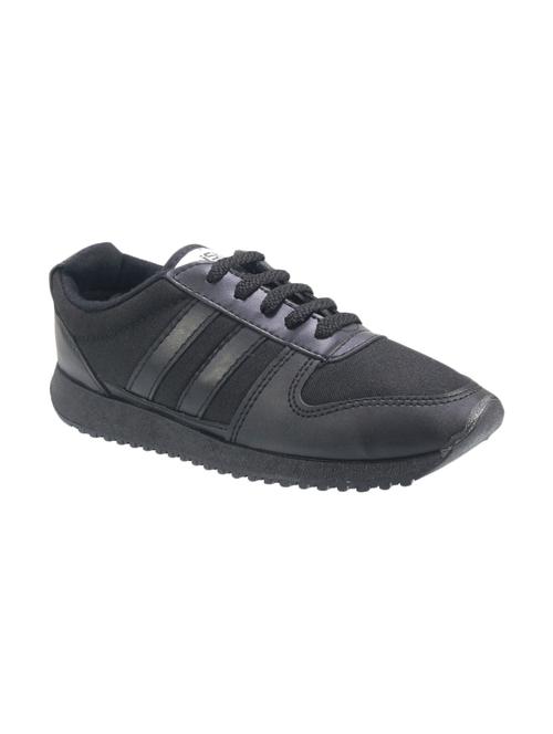 black leatherette sport shoes - 16077299 - Very Small Image - 1