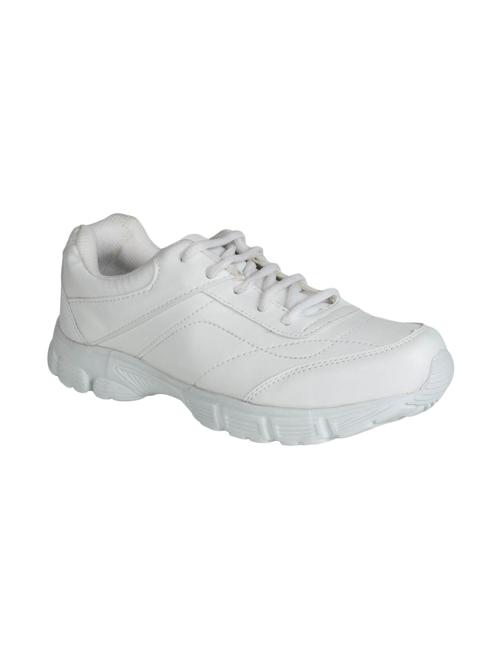 white leatherette sport shoes - 16077319 - Very Small Image - 1