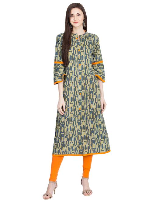printed a-line kurta - 16077634 - Very Small Image - 1