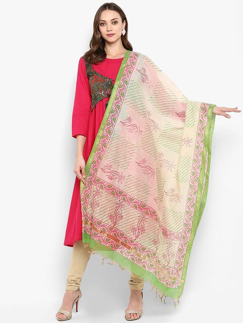 printed chanderi dupatta - 16077663 - Very Small Image - 1