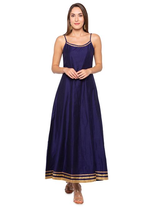 lace detail solid anarkali kurta - 16077910 - Very Small Image - 1