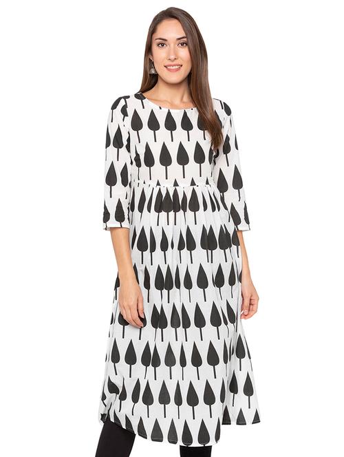 printed flared kurta - 16077927 - Very Small Image - 1