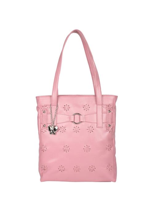 pink leatherette (pu) handbag - 16078046 - Very Small Image - 1