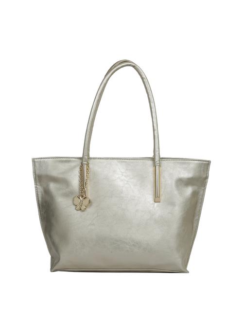 silver leatherette (pu) handbag - 16078082 - Very Small Image - 1