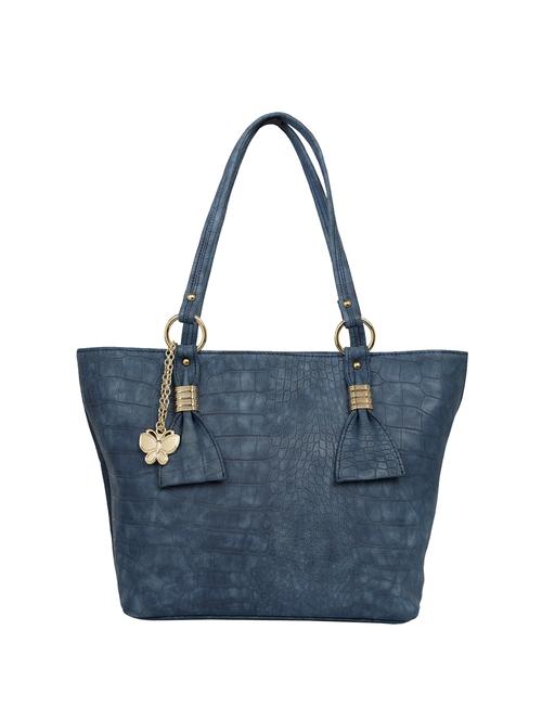 blue leatherette (pu) handbag - 16078087 - Very Small Image - 1