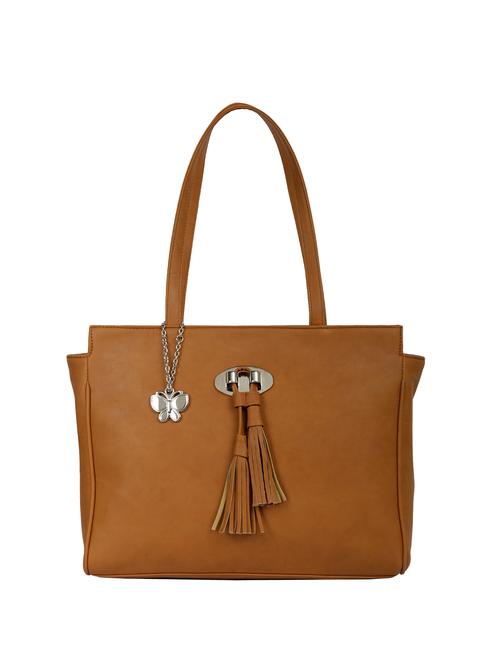 brown leatherette (pu) regular handbag - 16078104 - Very Small Image - 1