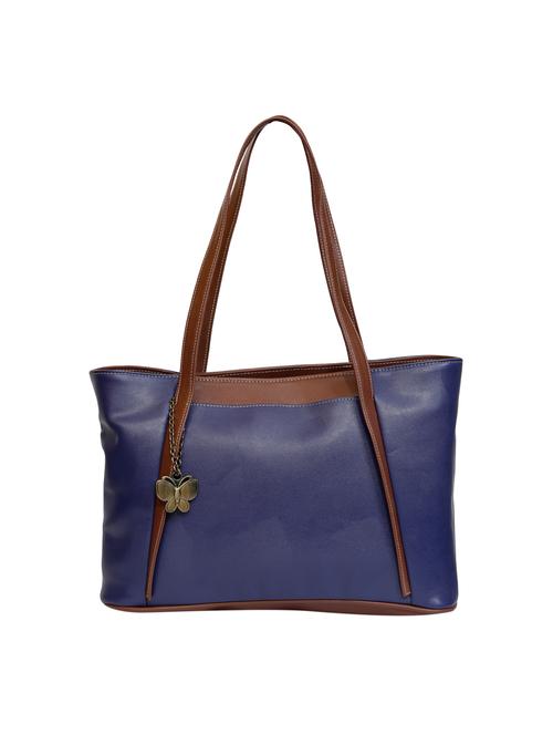 blue leatherette (pu) handbag - 16078117 - Very Small Image - 1